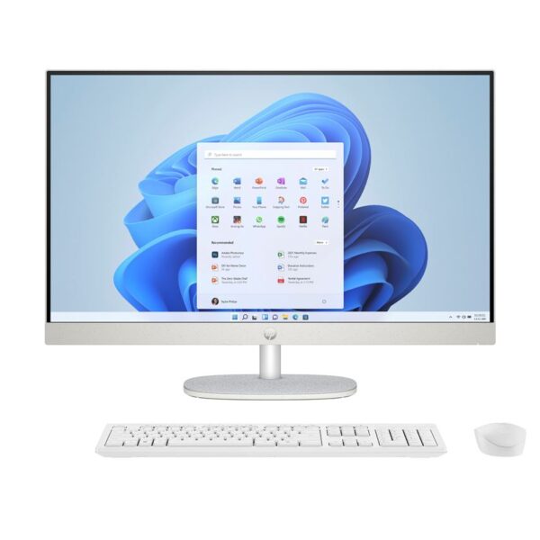 PC tout en un HP All-in-One 27-cr0045nf 27" AMD Ryzen™ 7 16 Go RAM 512 Go Blanc